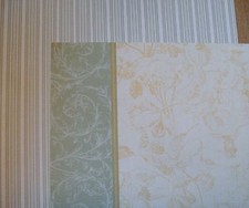 Lot 21 Anna Griffin 2 Sheets of 12" x 12" Designer Paper Green Yellow