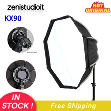 US KX90 90cm Foldable Octagon Softbox For Godox AD200 V1 Flash Triopo F1-200