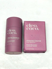 Cleo Coco Charcoal Deodorant  Cleanse Sweet Surrender Lavender Vanilla BUNDLE
