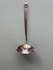 Georg Jensen Eichel Saucenkelle, gebogen, 8 Z...
