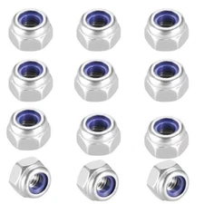 M5x0.8mm Nylon Lock Nuts50pcs 304 Stainless Steel Nylon Insert Hex Lock Nuts ...