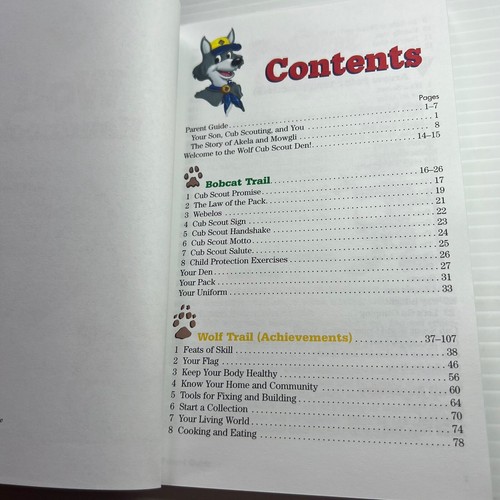 Manual BSA Cub Scout Wolf Cub Copyright 2003 impreso 2010 libro de bolsillo BN-382 - Imagen 7 de 9
