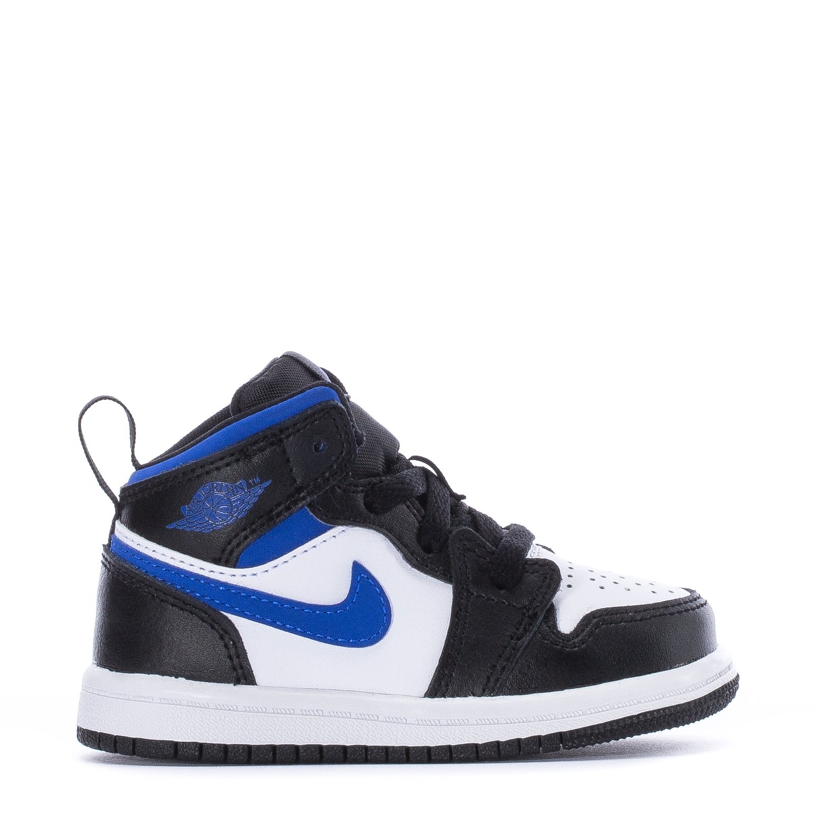 Кроссовки для малышей Jordan 1 Mid Game Royal White/Racer сине-черные (640735 140)