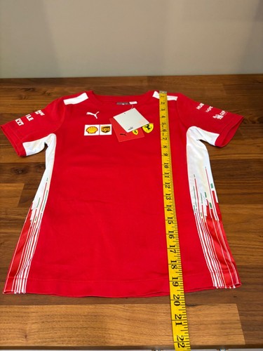 PUMA Scuderia Ferrari Team T-Shirt Rosso Corsa Red 762369-01 NWT SZ CHILDS SMALL - Picture 1 of 10