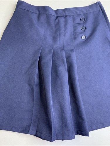 French Toast Skorts Scooter Girl Uniform Navy Blue Pleated Sz 20 School Skirt - Picture 3 of 7