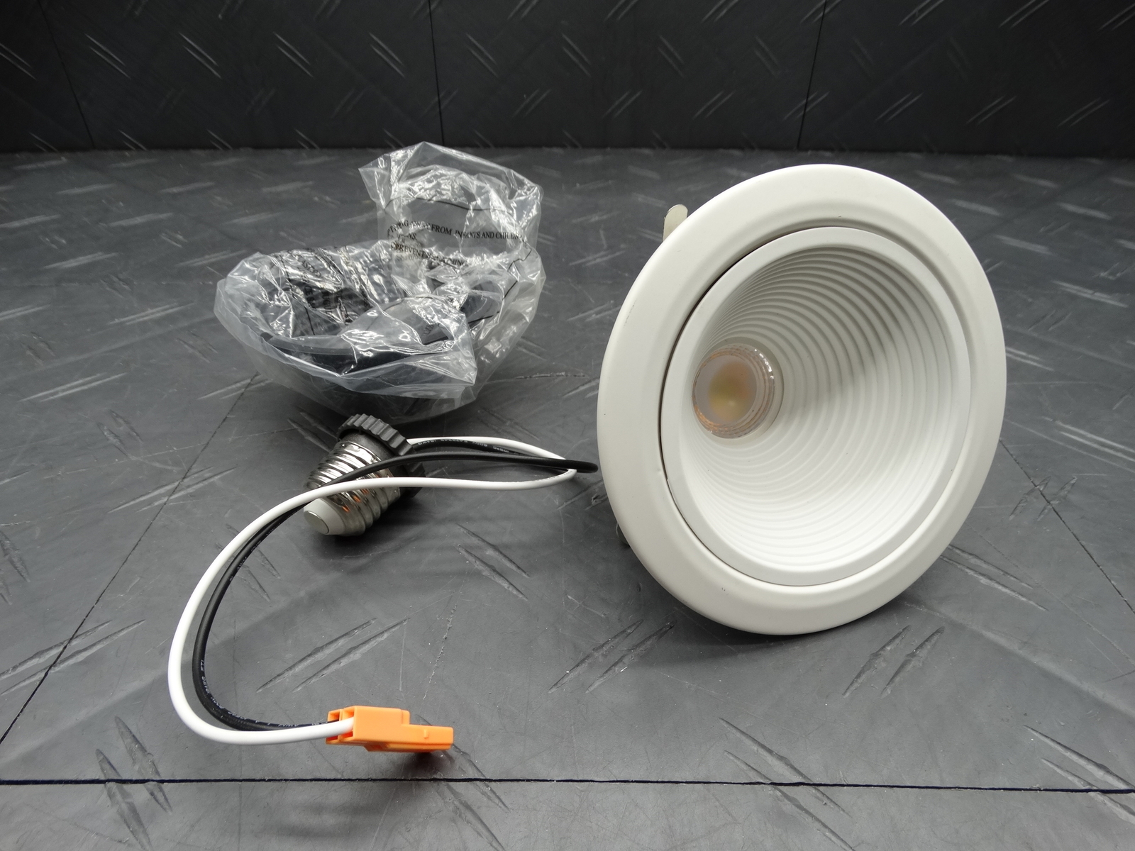 Commercial Electric 4in LED CCT Ultra Deep Baffle Recessed Light Trim 53196201