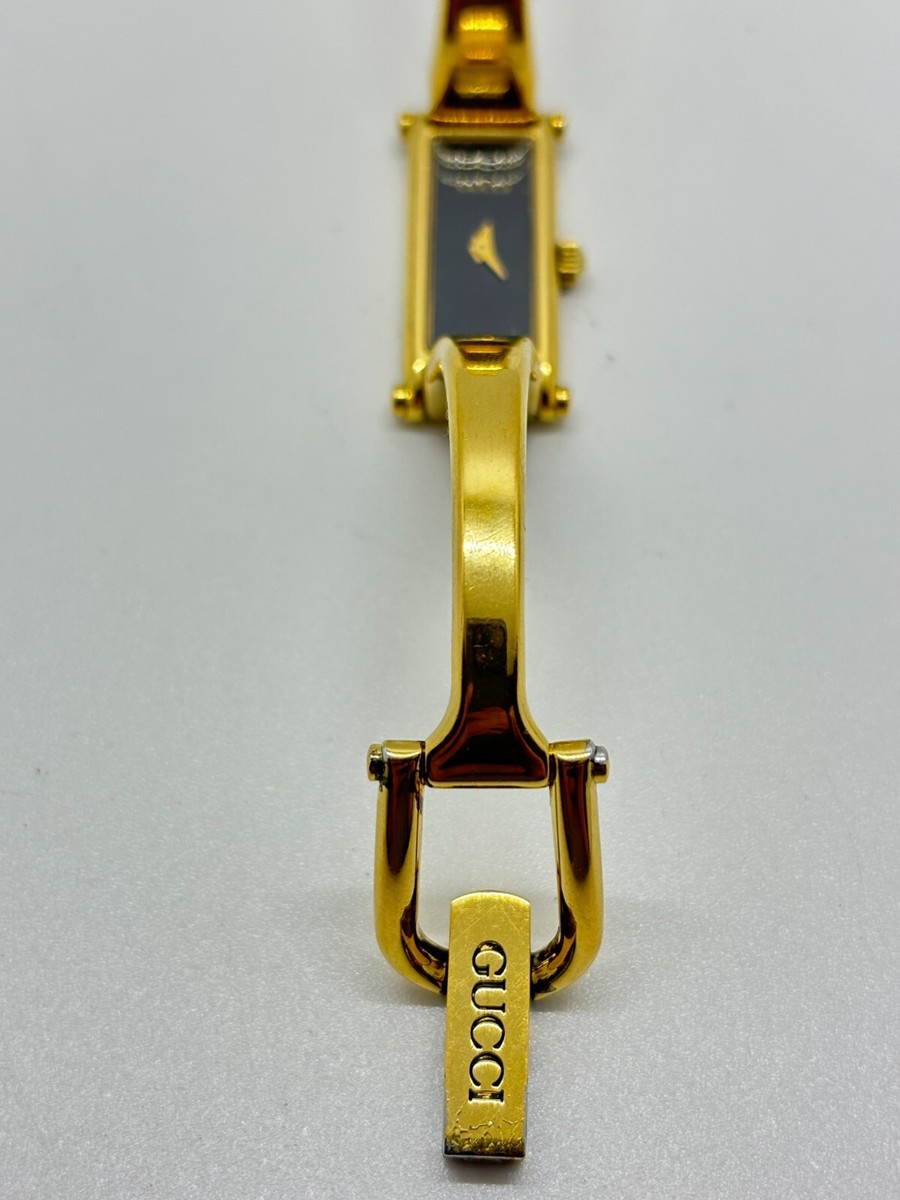 GUCCI 1500 Watch Gold Parl Dial QZ Women's Bangle Wrist GUCCI 1500 Watch Gold Parl Dial QZ Women's Bangle Wrist