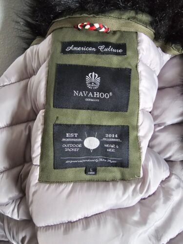 NAVAHOO - Winterjacke - Luxusparker - Oliv mit Pelzkragen - NEU - Bild 6 von 6