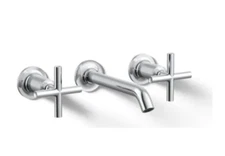 Kohler Purist K-T14413-3-CP Wall Mounted Bathroom Sink Faucet Polished Chrome