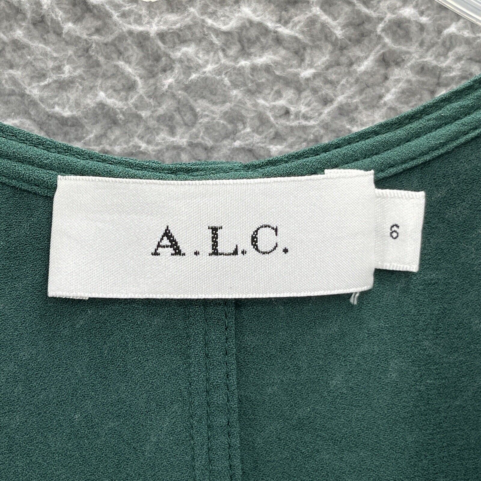 ALC Dress Womens 6 Green Silk Micah Short Sleeve … - image 3