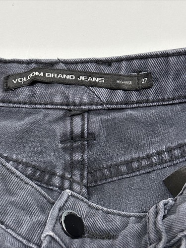 Volcom Brand Jeans Women Size 27 (Measure 27x2) Dark Gray Twill Shorts - Picture 4 of 6
