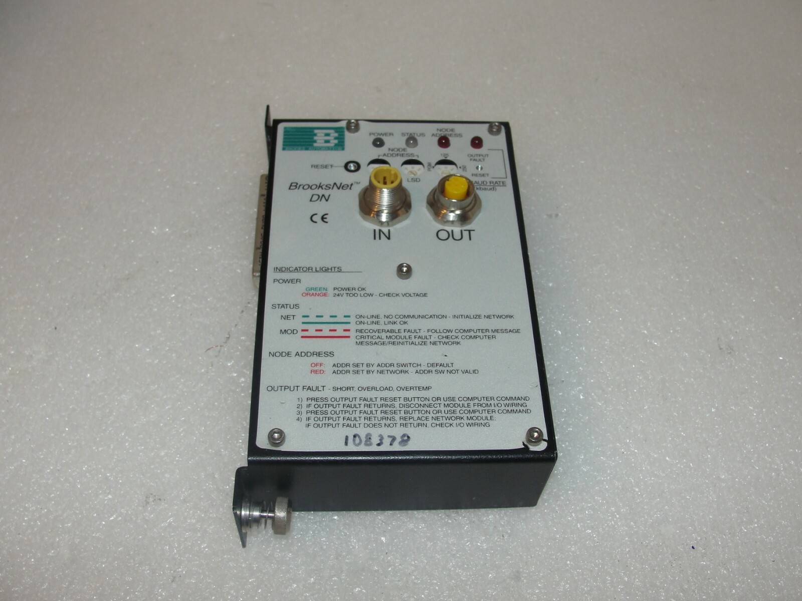 Brooks Automation BrooksNet DN 002-8421-01 108378