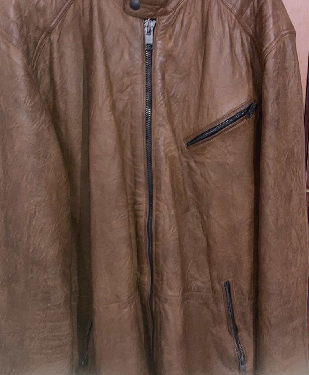 mens leather jacket xl used