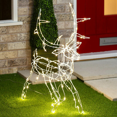 Leuchtturm Hirsch Dekoration Warm LED Outdoor Weihnachten Tanzende Rentiere Weihnachten Garten