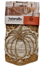 Pumpkin Fall Mantel Scarf Natural White New! NWT