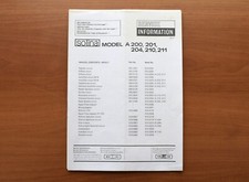 SOLINA A200 201 204 210 211 Original Service Manual Schematic Schematic