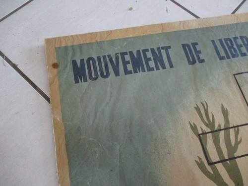 DV10108 AFFICHE MOUVEMENT LIBERATION NATIONALE HOMMAGE MORTS 1944 MAUVAIS ETAT - Imagen 8 de 9