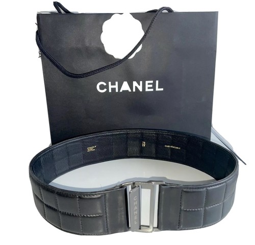 Cintura Chanel cintura fianchi pelle marrone scuro Timeless larga cintura in pelle - Foto 5 di 5