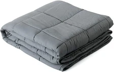 Reafort Cotton Material Shell Weighted Blanket, (Dark Grey, 60"x80" 20Lbs)