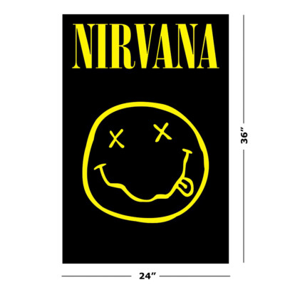 Nirvana - Music Poster / Print (Smiley / Logo) (Size: 24