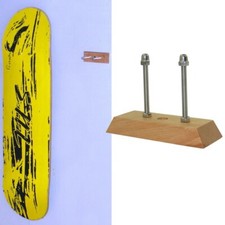 Skateboard Longboard Deck Display Wall Mount Skate Hanger,Hardwoods Wall Hanger