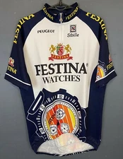 MENS SHIRT SIBILLE FESTINA ITALY ITALIA CYCLING BICYCLE JERSEY MAILLOT SIZE XL 5