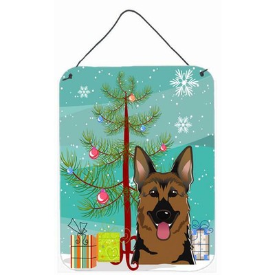 Carolines Treasures BB1583DS1216 Christmas Tree And German Shepherd Wall and ...