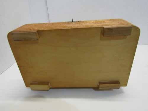 OLD WOOD-WOODEN JEWLERY BOX TRINKET BOX DOVETAIL MIRROR - 第 7/7 張圖片