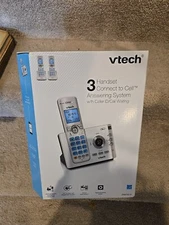 Vtech Three cordless Handset Connect to Cell Answering system New