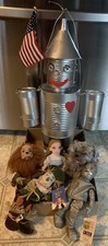 VTG Wizard Of Oz Lot Recycled Tin Man Dorothy Toto Lion Scarecrow Plush 1998