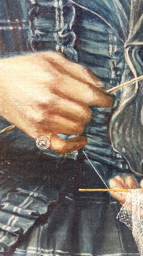 9Elegantes französisches Damenportrait, Empire Rahmen. Antik Ölgemälde. Perfekt. - Bild 10 von 12