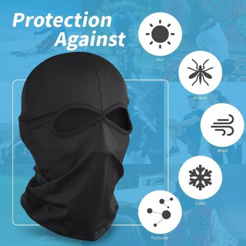 Máscara facial de pasamontañas de 2 agujeros - Accesorio de disfraz de disfraces para fiesta de Halloween - Imagen 3 de 21