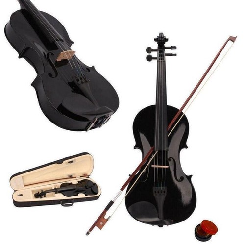 4/4 Full Size Akustik Violine Geige Set für Anfänger mit Tragetasche/Bogen/Harz - Bild 7 von 22