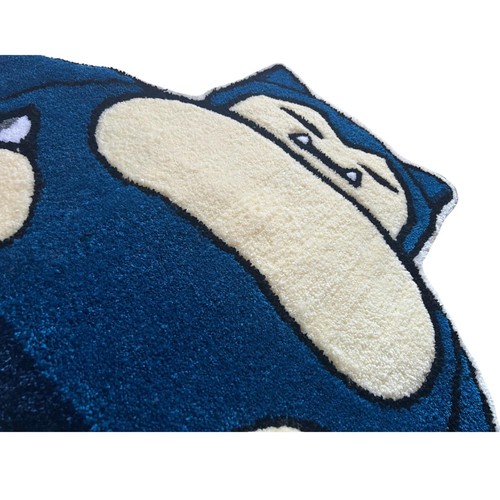 Linda alfombra hecha a mano de lana hecha a mano Snorlax para sala de estar del hogar - Imagen 3 de 8