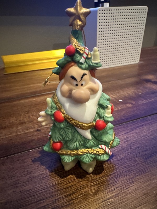Grolier Disney Christmas Ornaments: Grumpy Porcelain Treasure Collection