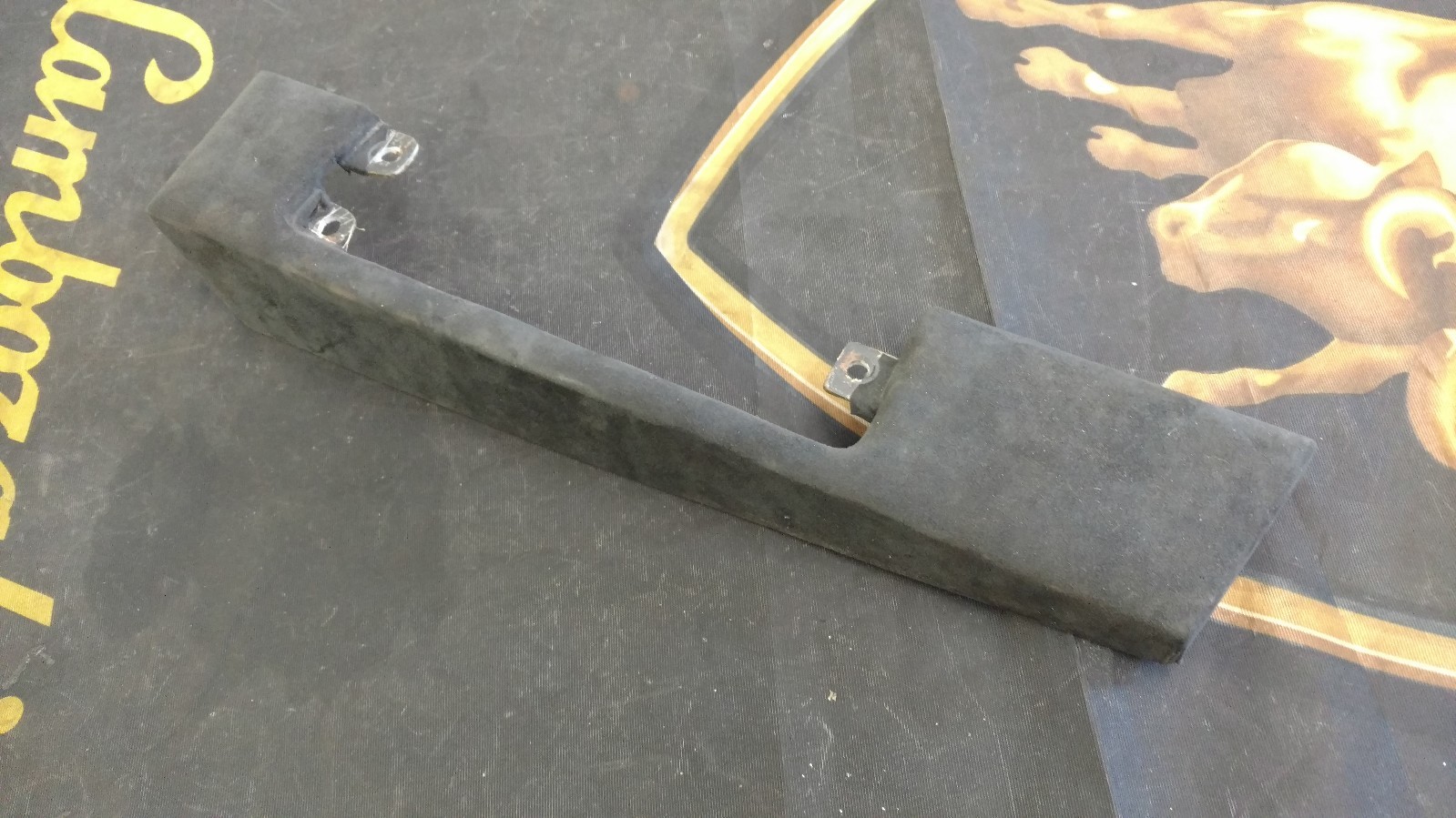 LAMBORGHINI MURCIELAGO E BRAKE HANDLE SURROUND TRIM ALCANTARA OEM 418711461B
