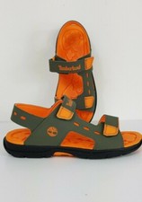 Timberland Strap Sandal Youth's Moss Jump Dark Green Nubuck RRP £40
