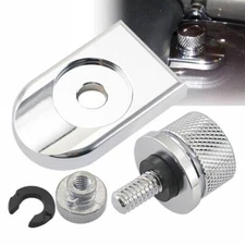 Chrome Rear Fender Seat Bolt Tab Screw Mount Knob Cover Nut for Harley Dyna 96+