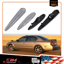 4X Clear Front & Rear Bumper Mounted Sode Marker Lights For Nissan Maxima 00-03