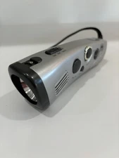 Emergency Flashlight FM Auto Scan Radio Compass Torch Light Siren NEW Battery Op