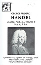 Cassette Tape - Harry Christophers - Handel Chandos Anthems Volume 2 MHS