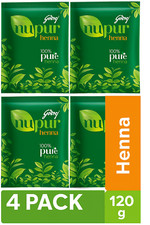   Godrej Nupur 100 Pure Henna Powder Natural Hair Color Pack Of 4 x 120 gm  
