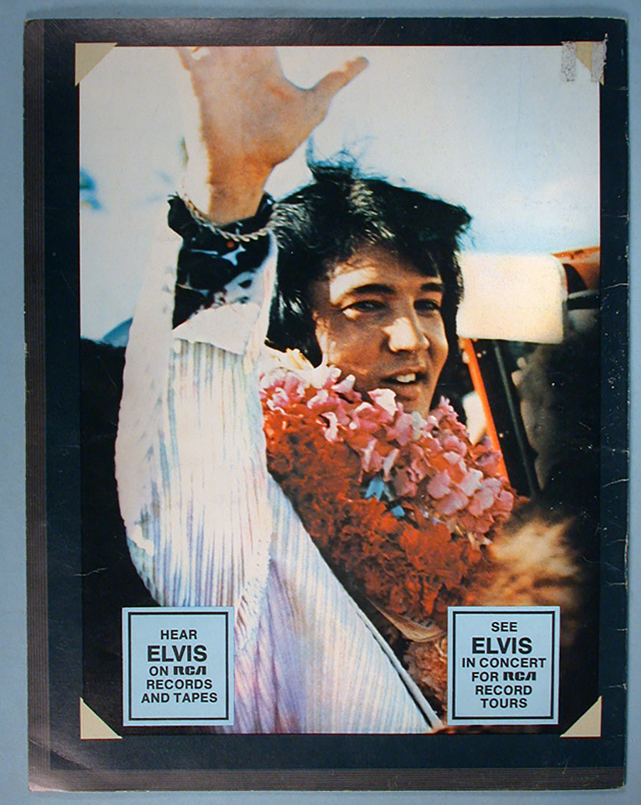70s ELVIS フォトプリント ロックT ペーパータグ サイズS〜M相当 1970s Elvis Presley Original Souvenir Photo Folio Concert Edition