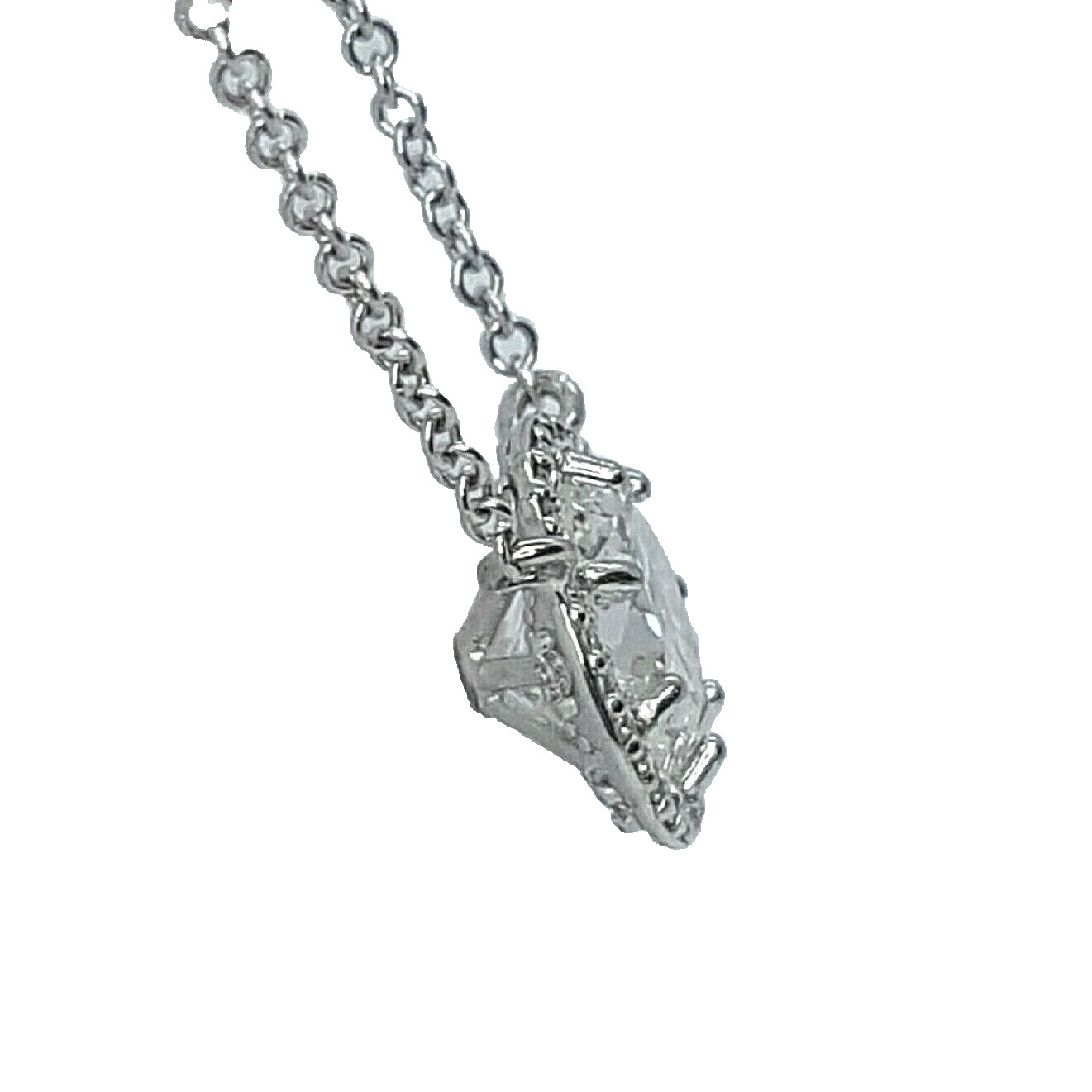 Beautiful "Tacori" 18K White Gold Diamond Halo Ne… - image 4