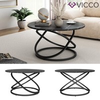 Couchtisch Calgary Schwarz Marmor-Optik 80 X 46 Cm Wohnzimmertisch Vicco