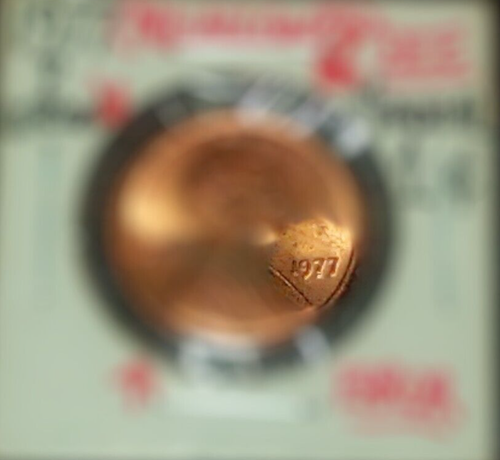 1977 DDO Mint Error Copper Penny Lincoln Memorial 1c Cent - Picture 2 of 3