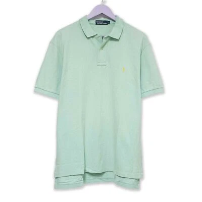 Polo Ralph Lauren Vert D'Eau Uni - Taille M Homme - Photo 1/4
