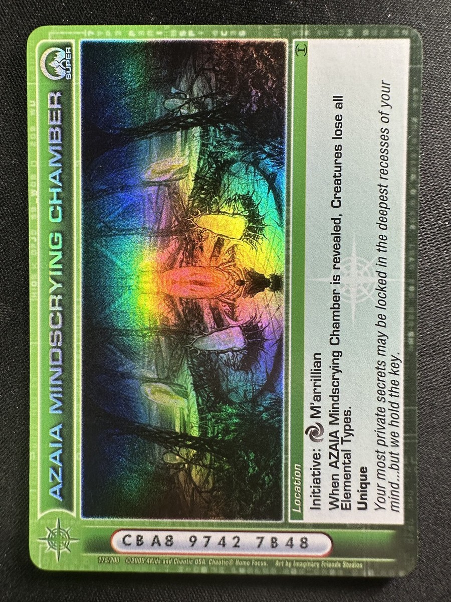 Chaotic TCG Azaia Mindscrying Chamber 175/200 AU 1st Edition Super