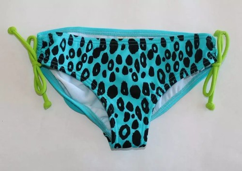 New Billabong Girls "Georgina" 2 Piece Reversible Swim Suit in Aqua Blue Size 5 - Picture 4 of 6