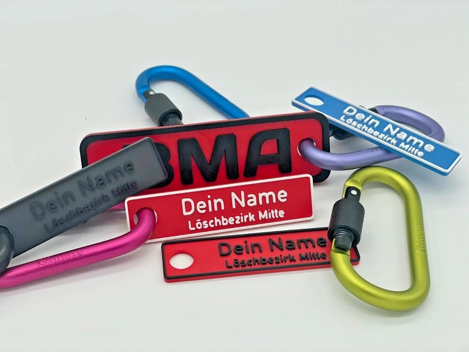 Feuerwehr Namensschild Anhänger Atemschutz Kennung Einsatzjacke  /  2-zeilig - Bild 3 von 4